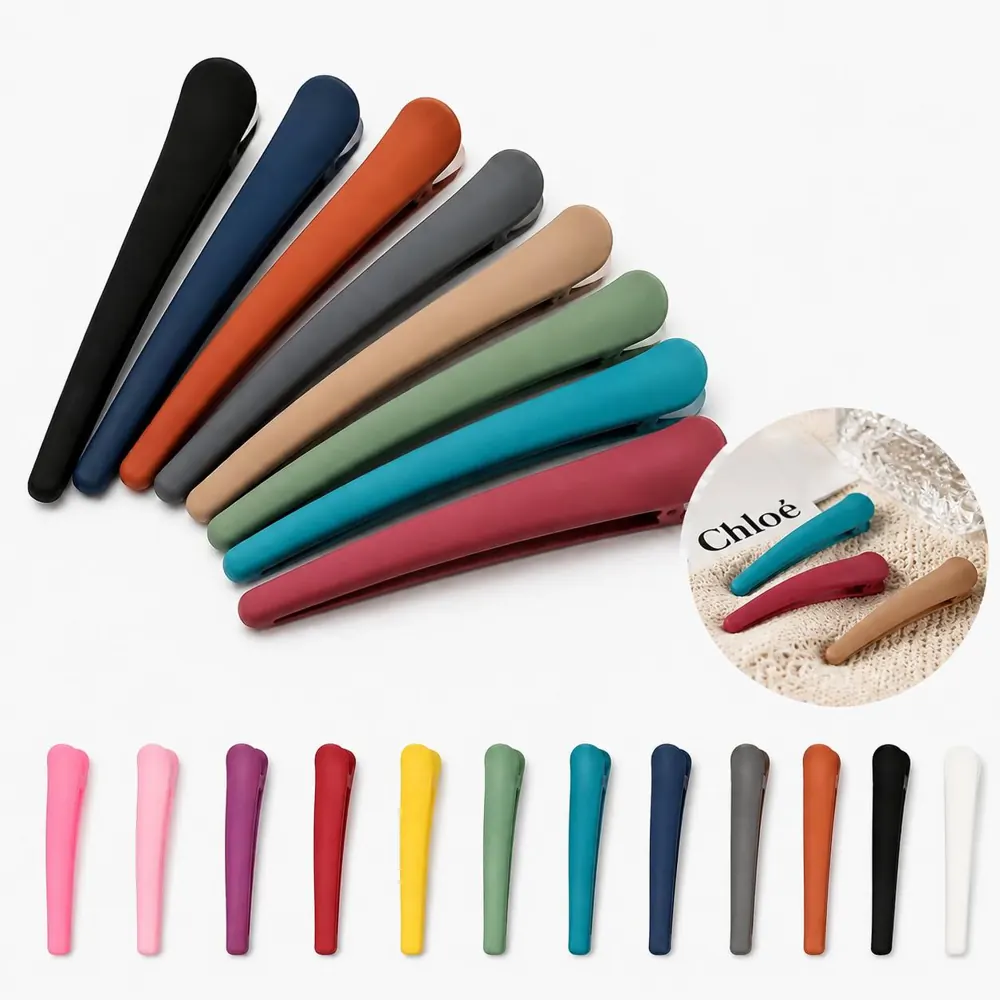 Matte Duckbill Hair Clips Plastic Non-Slip Hair Styling 2