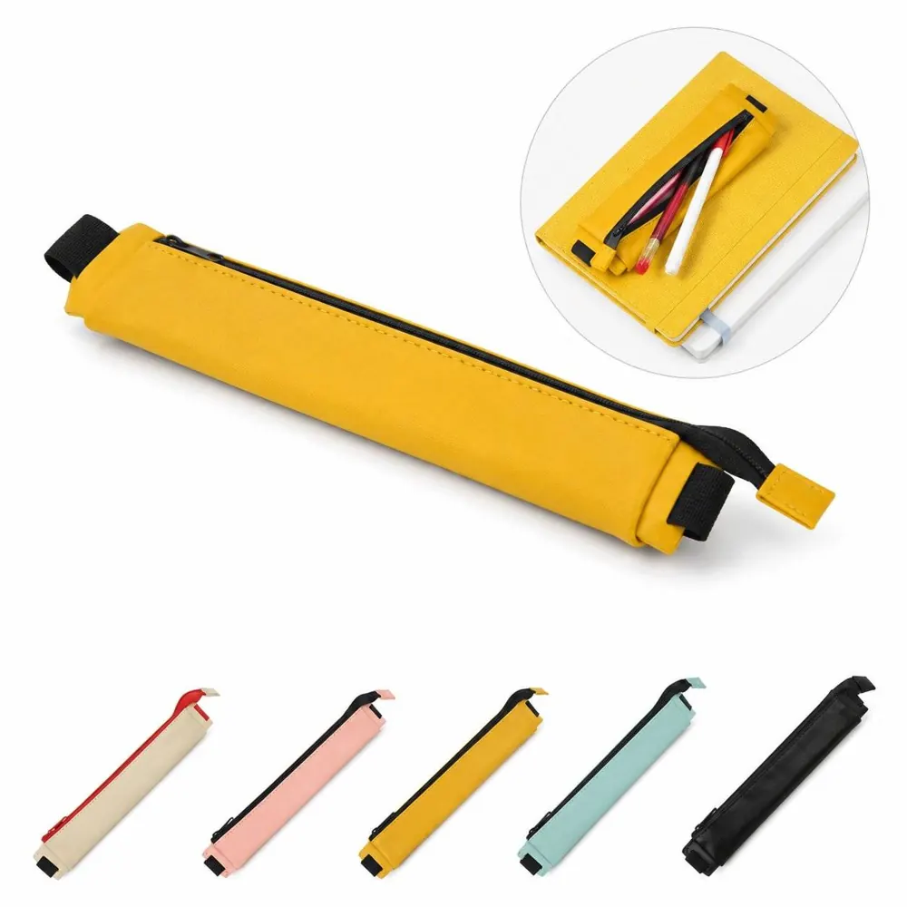 Waterproof PU Elastic Pencil Pouch Pen Case for School 2