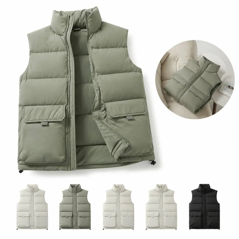 Windproof Down Vest Lightweight Packable Insulated 2