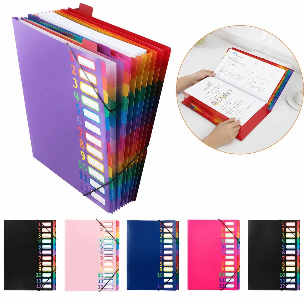 Waterproof Expanding File 13-Pocket with Notepad Organizer 2