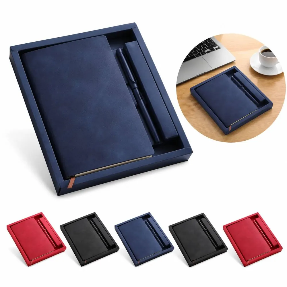 PU Leather A6 Notebook & Pen Gift Set, Compact Journal 2