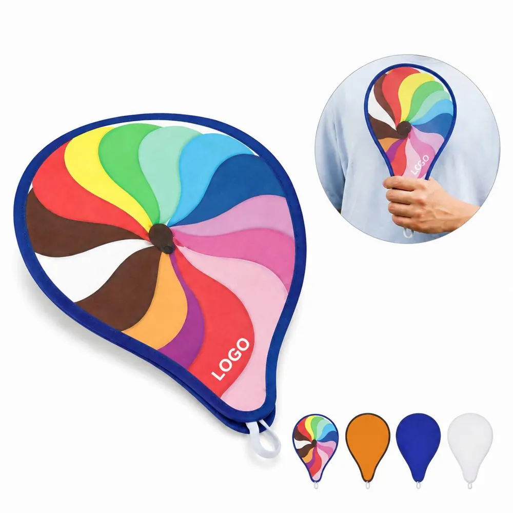 Foldable Polyester Hand Fan for Cooling & Custom Printing