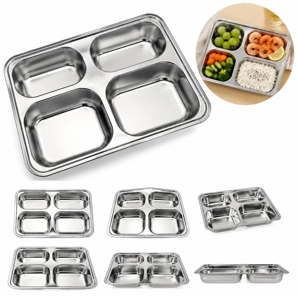 Stainless Steel 5-Compartment Tray for Small Parts Storage 2