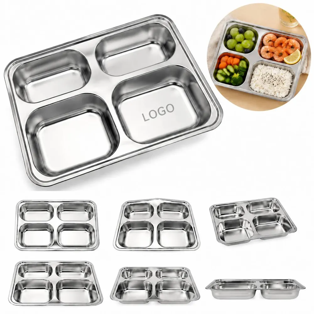 Stainless Steel 5-Compartment Tray for Small Parts Storage