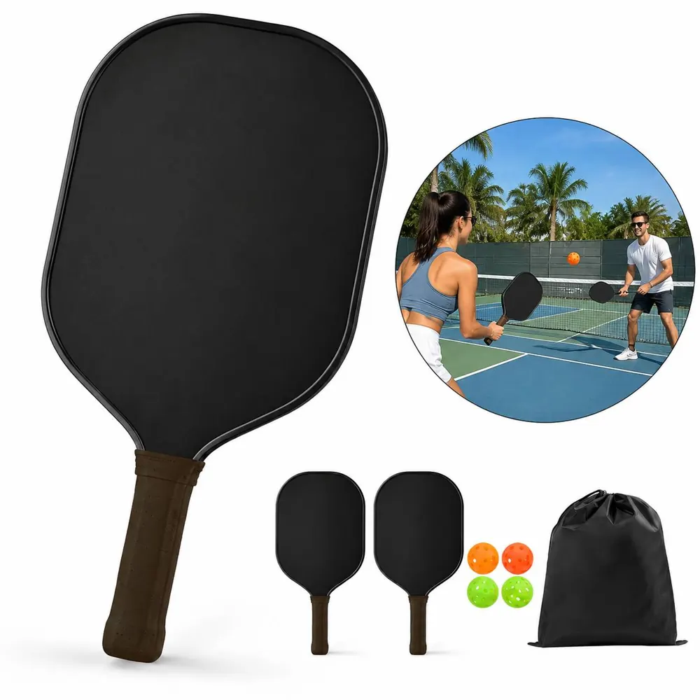 Full Color Fiberglass Pickleball Paddle Set, 2-Pack 2