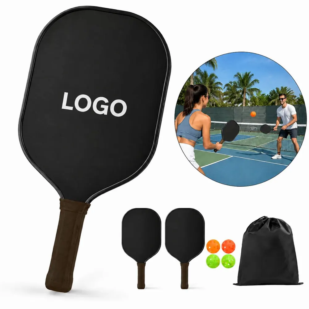 Full Color Fiberglass Pickleball Paddle Set, 2-Pack