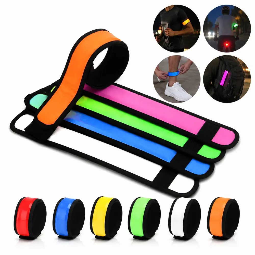 360° LED Safety Wristbands, Slap-On Glow Bracelets 2