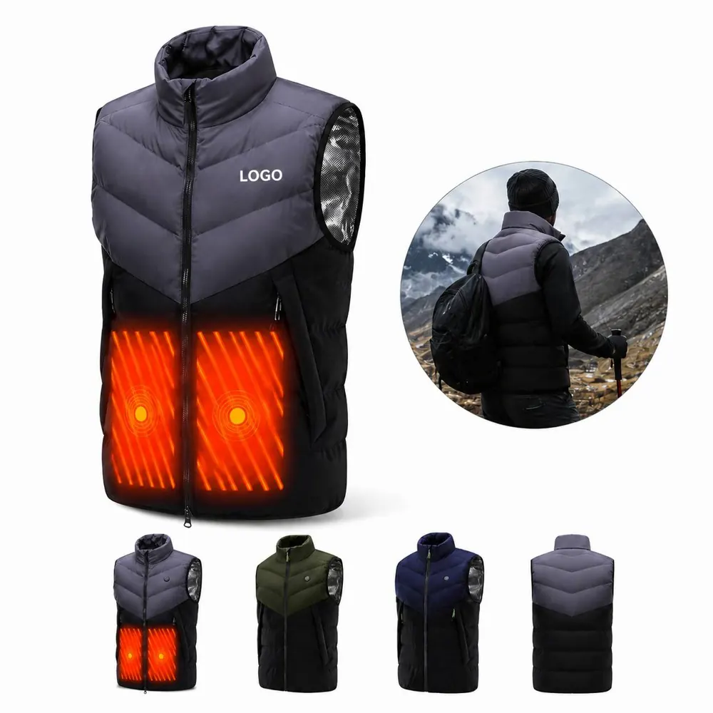 9-Zone USB Heated Vest with Adjustable Carbon Fiber Warmth