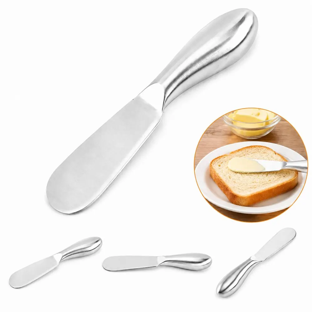 Stainless Steel Butter Knife Set for Cheese and Spreads 2