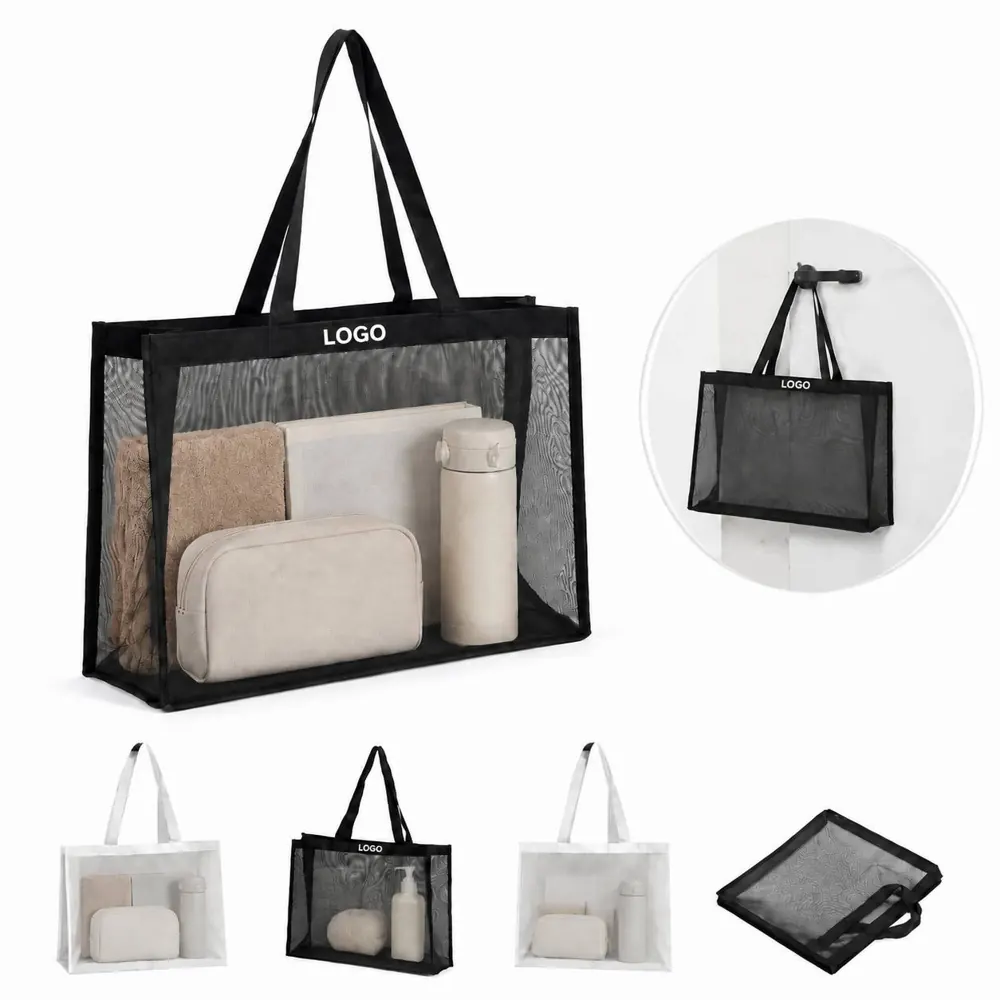 Ultralight Mesh Beach Bag with Sand-Proof Quick-Dry Design