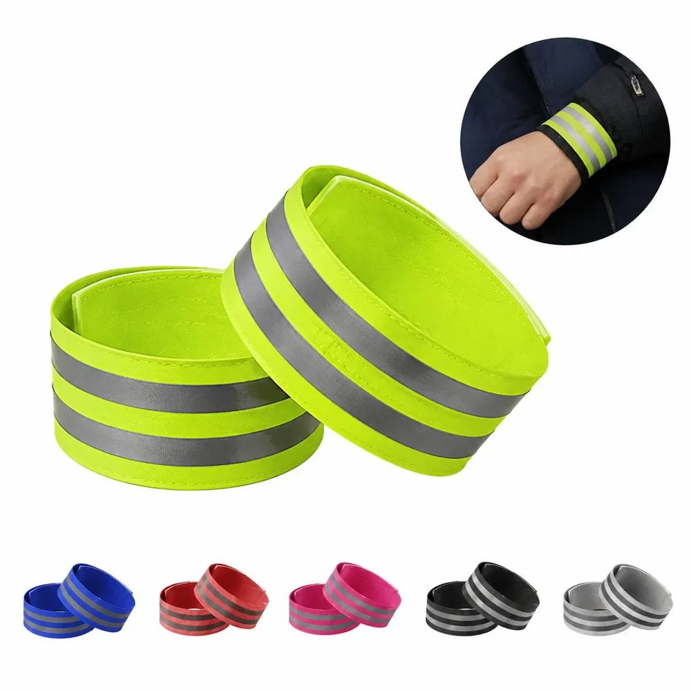 Adjustable Reflective Wristbands for Night Running Safety 2
