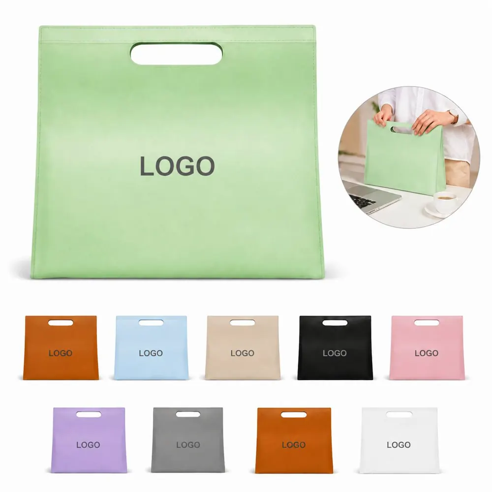 A4 PU Leather Magnetic Document Tote Bag