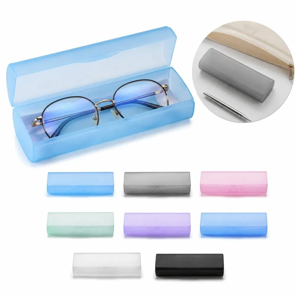 Semi-Transparent Plastic Eyewear Case for Glasses, Portable 2