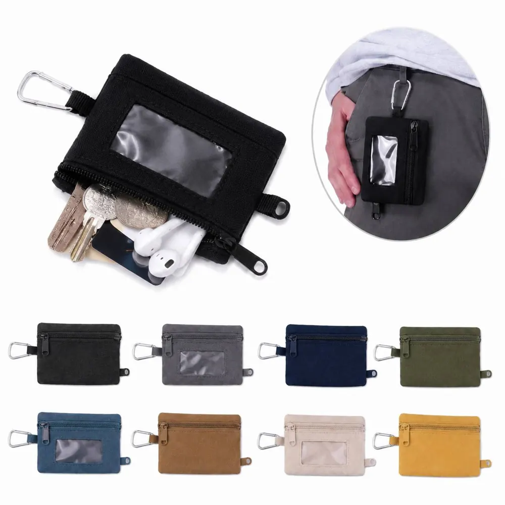 Polyester Card Wallet with Clear ID Window, Compact Coin 2
