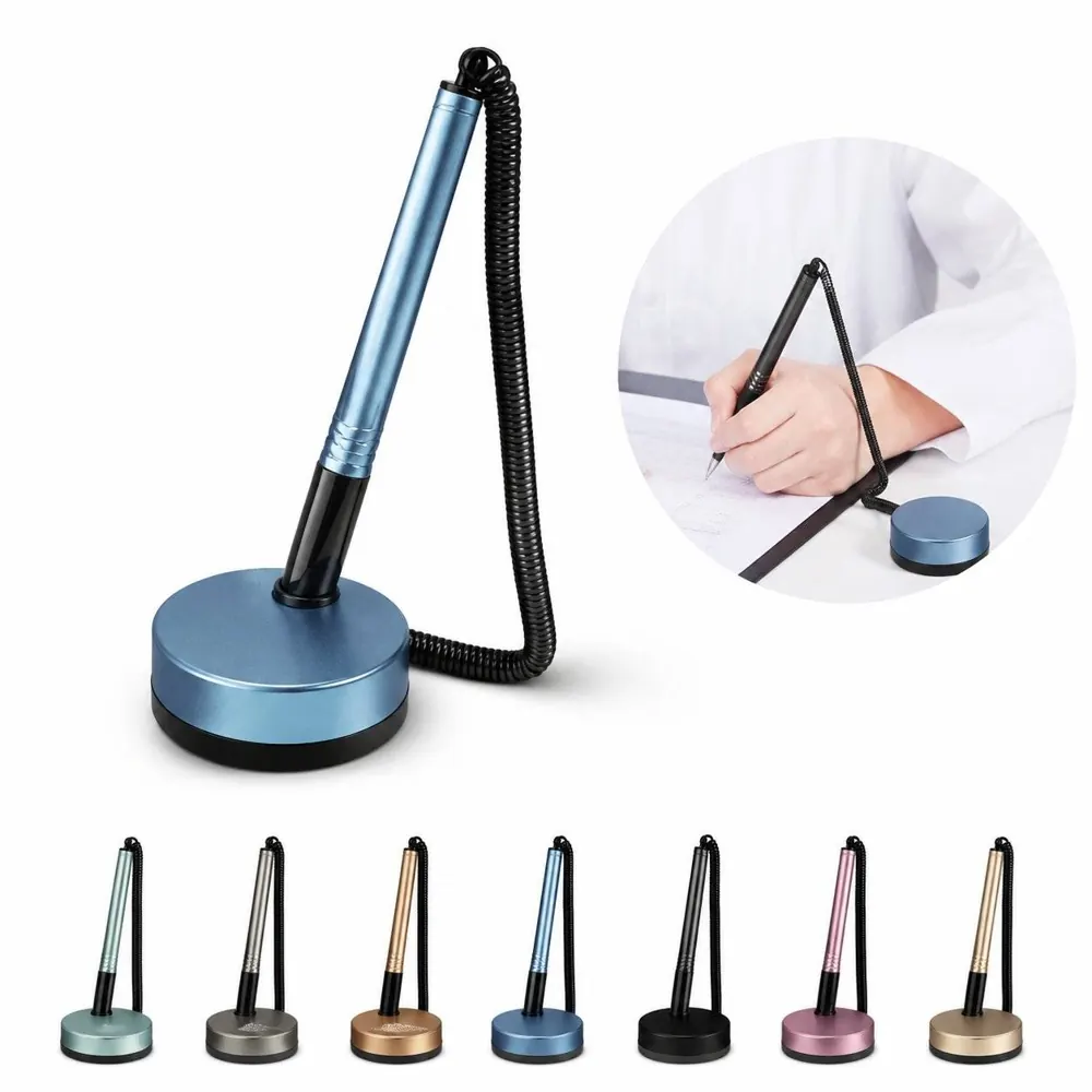Secure Desk Counter Signing Ballpoint Pen with Anchored Base 2