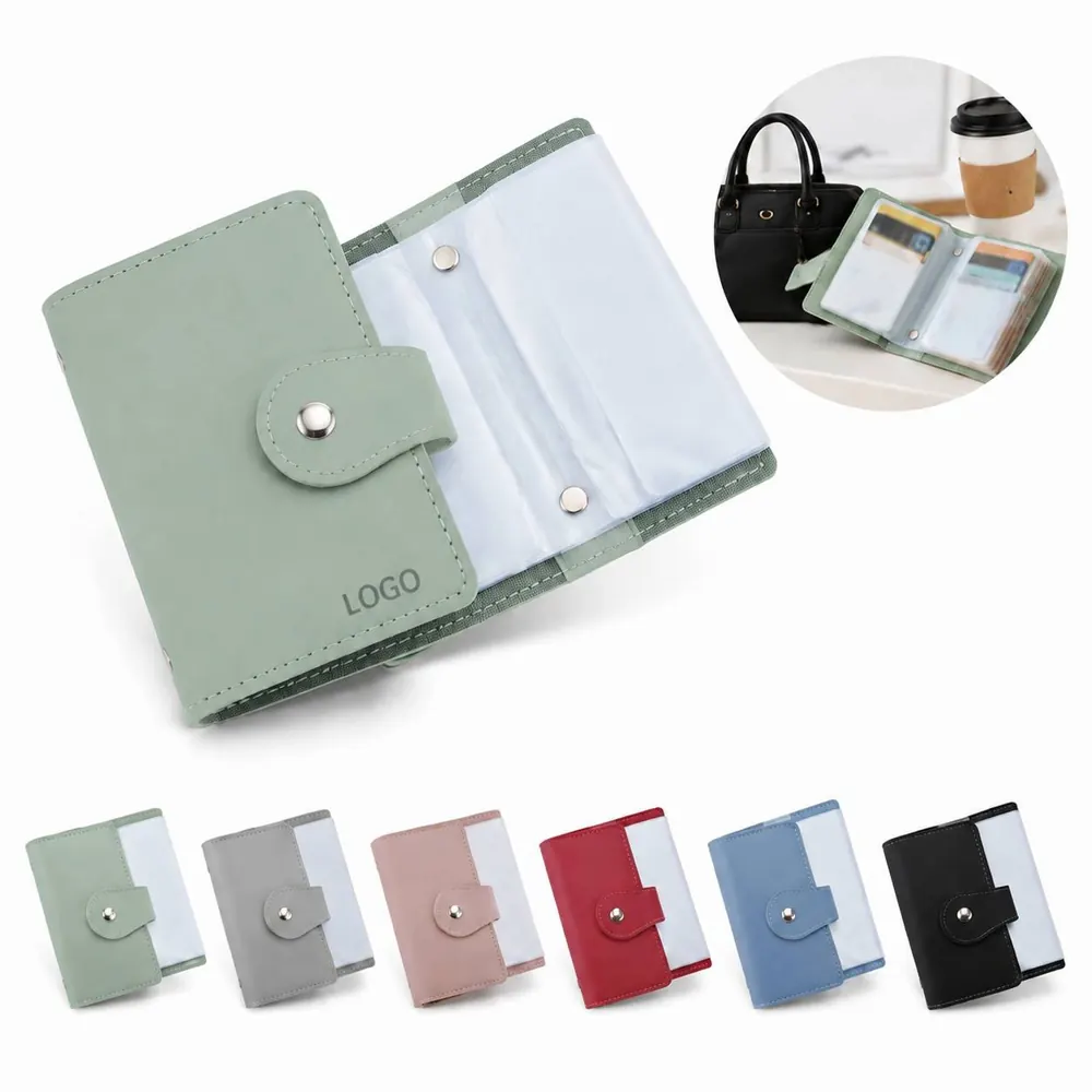 PU Leather Card Holder with 26 Slots for Credit Cards
