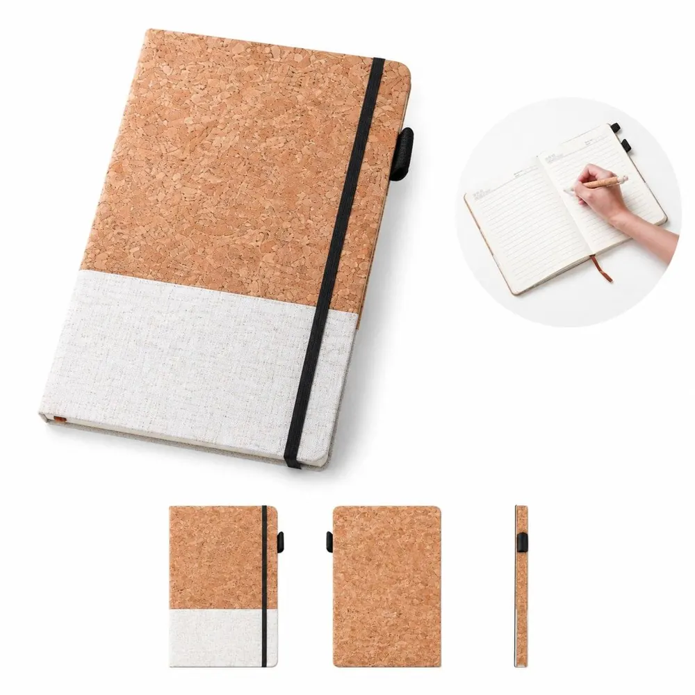 A5 Cork Lined Journal, Eco-Friendly Notebook for Writing 2