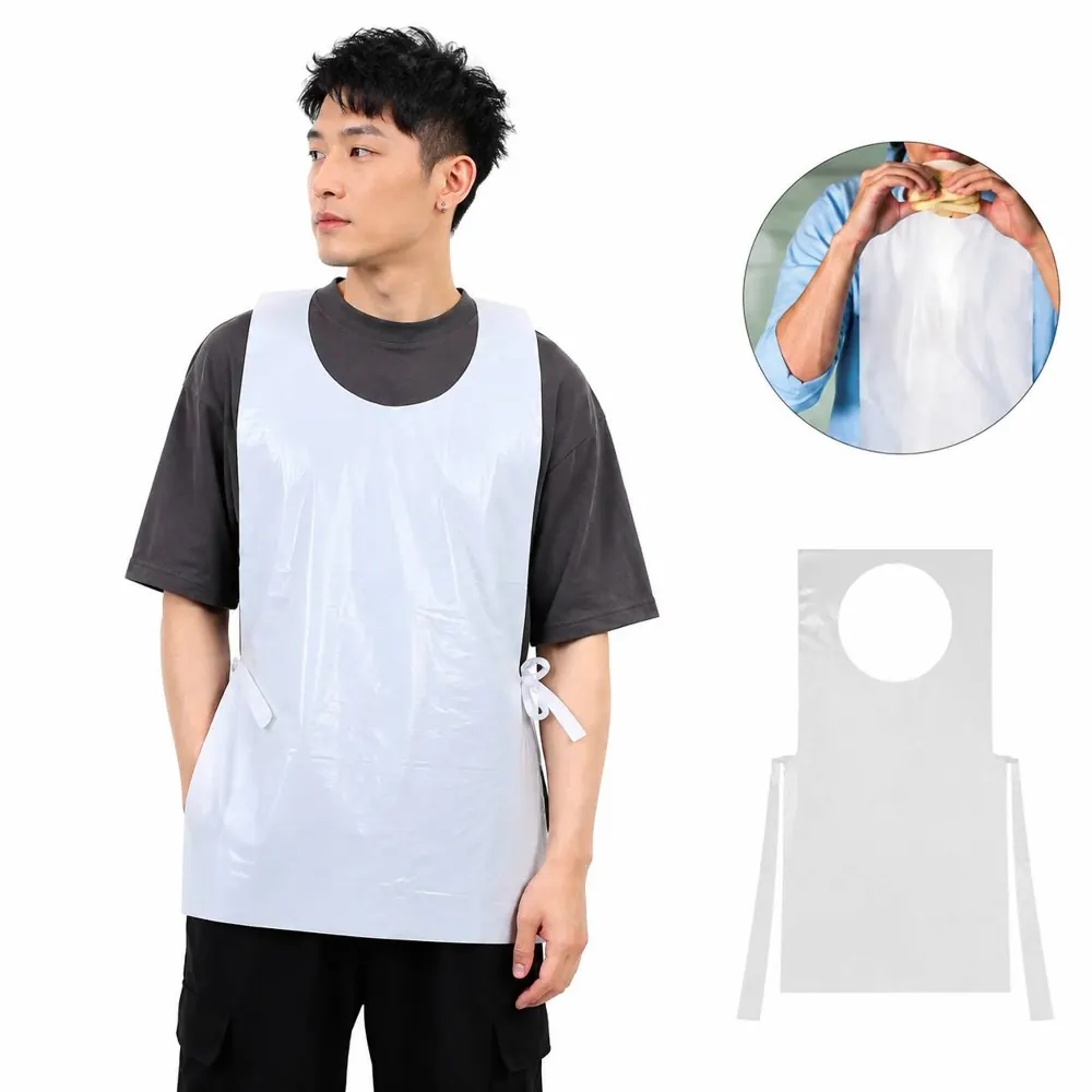 Disposable Waterproof PE Bib Apron for Adults & Kids 2