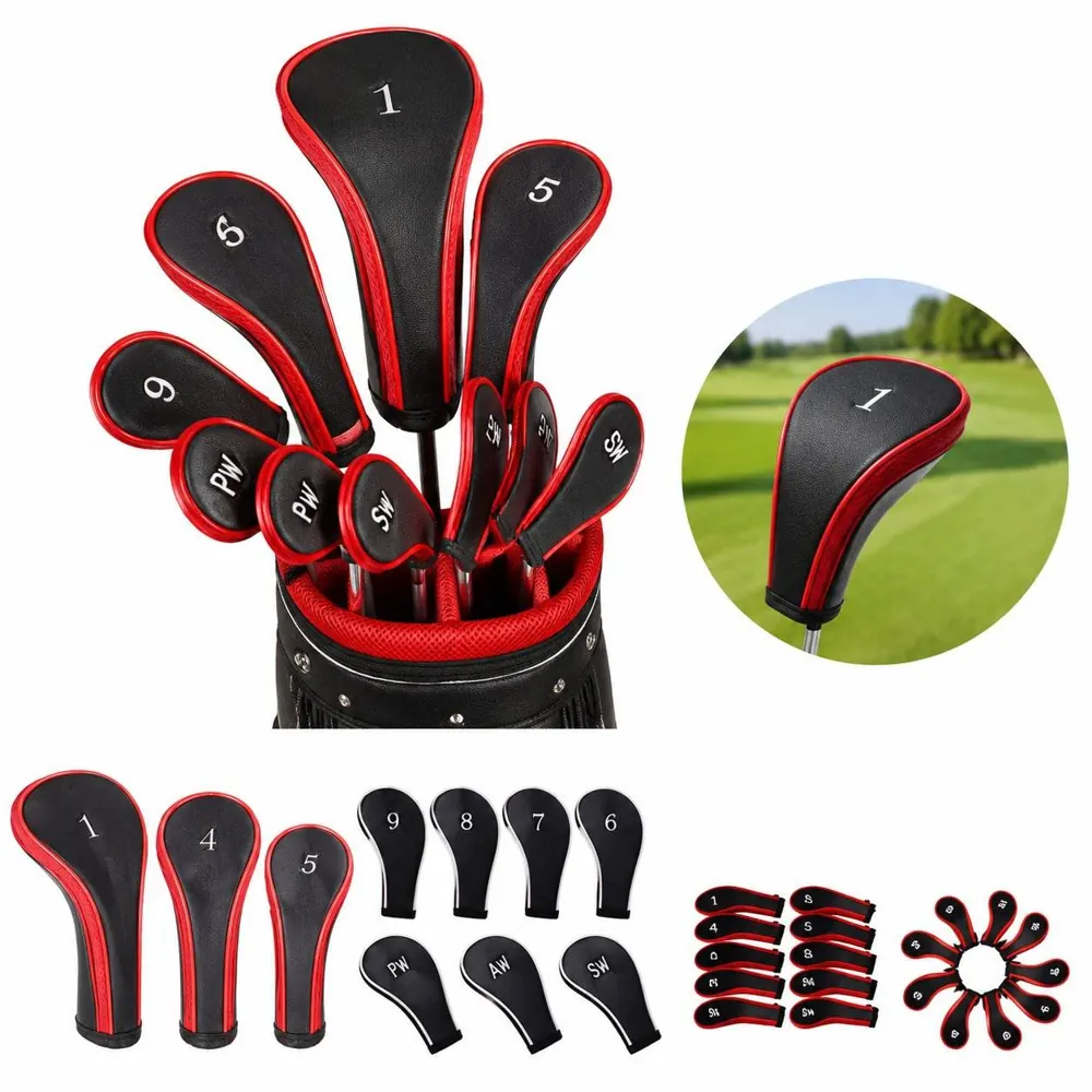 Multicolored Patchwork Golf Iron Covers Set of 10 2