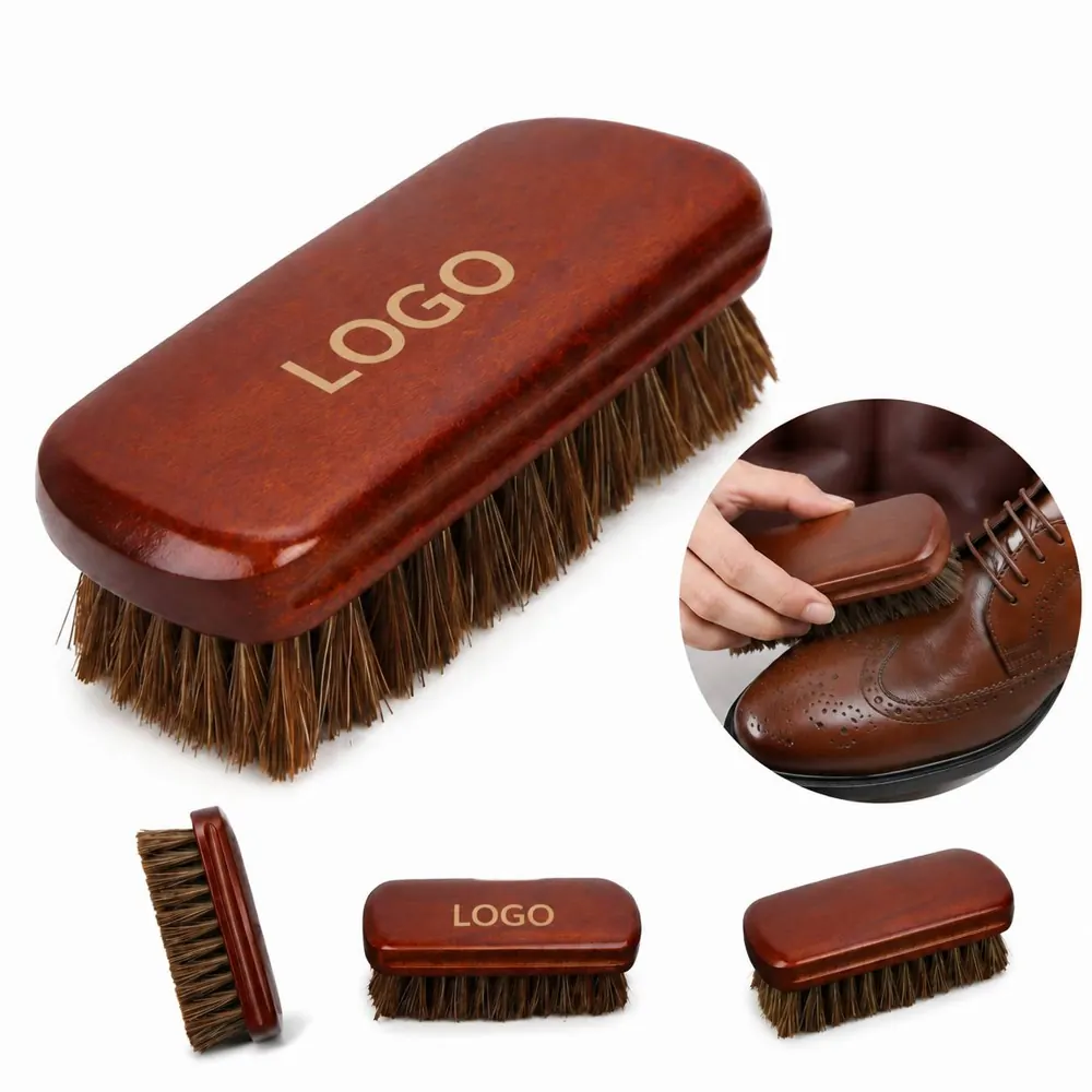 Horsehair Leather Shoe Brush for Gentle Cleaning