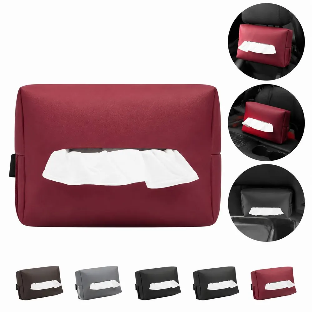 Car Tissue Holder for Car Visor, Seatback or Console, Clear 2