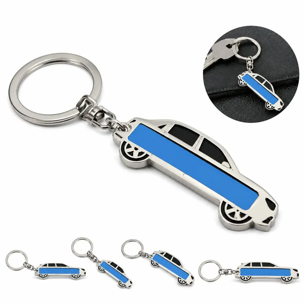 Mini Car Shape Stainless Steel Keychain Durable Compact Gift 2