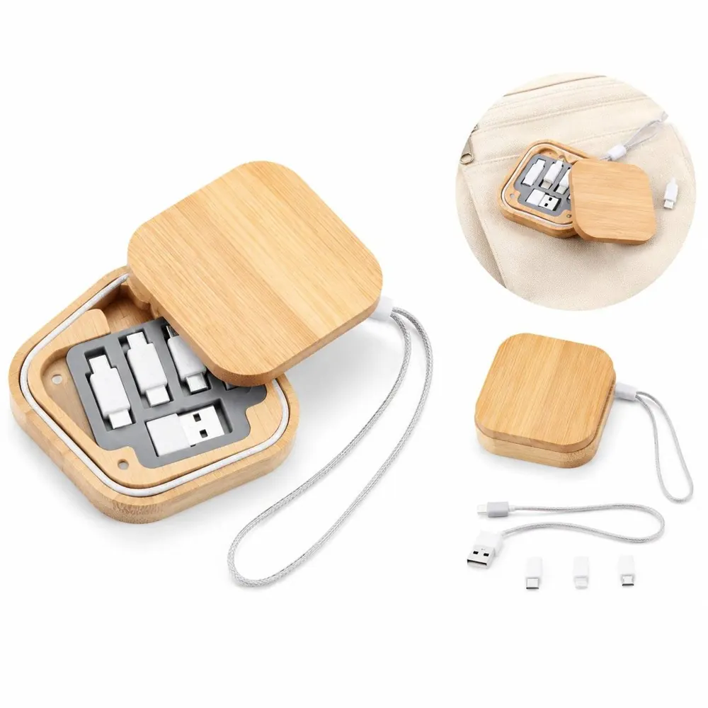 Bamboo Multi USB Charging Adapter Cable Kit with 6 Ports 2