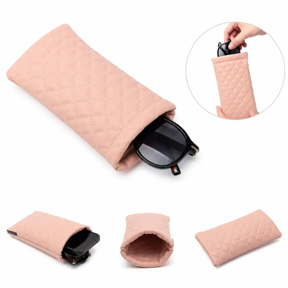 Double-layer PU Glasses Pouch Portable Eyeglass Case 2