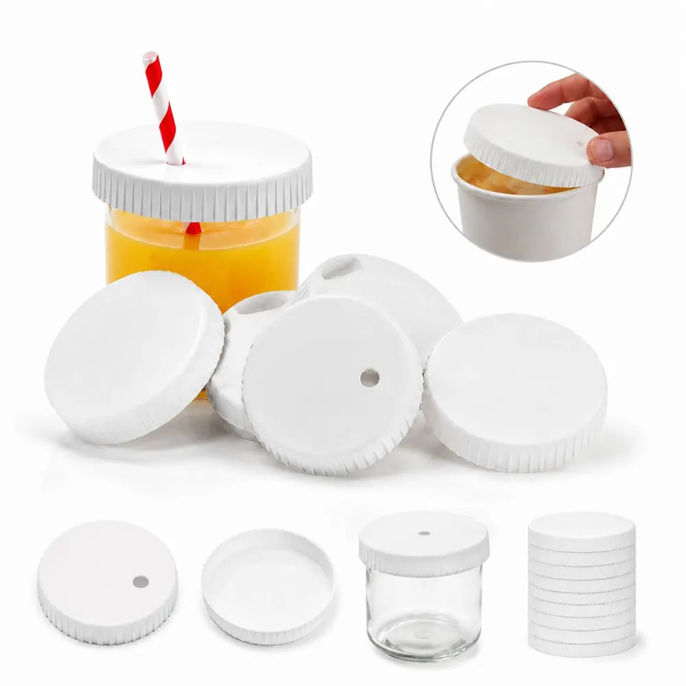 Eco Paper Cup Lid with Sip Opening for Hot & Cold Drinks 2