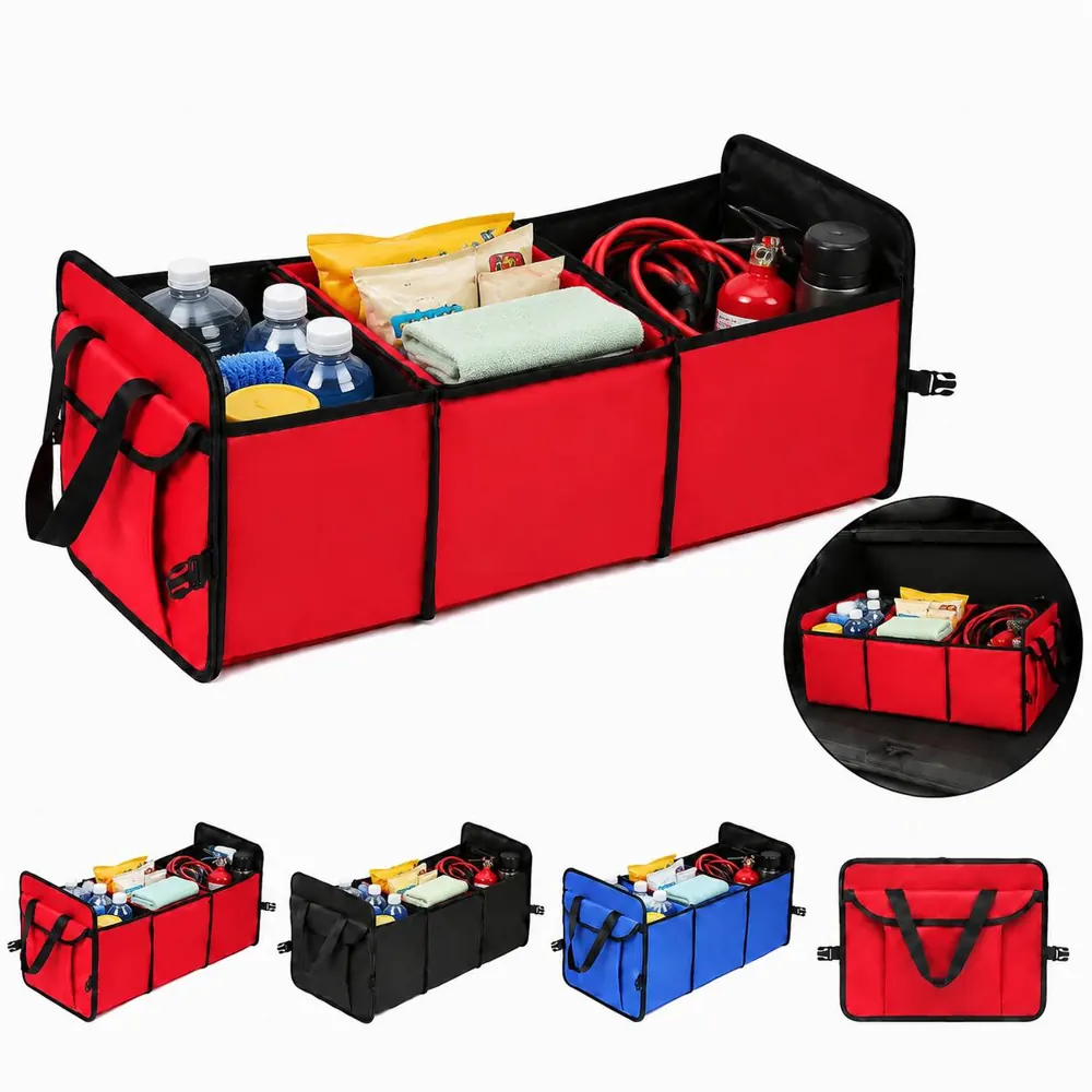 Collapsible Car Trunk Organizer Large Capacity Retractable 2