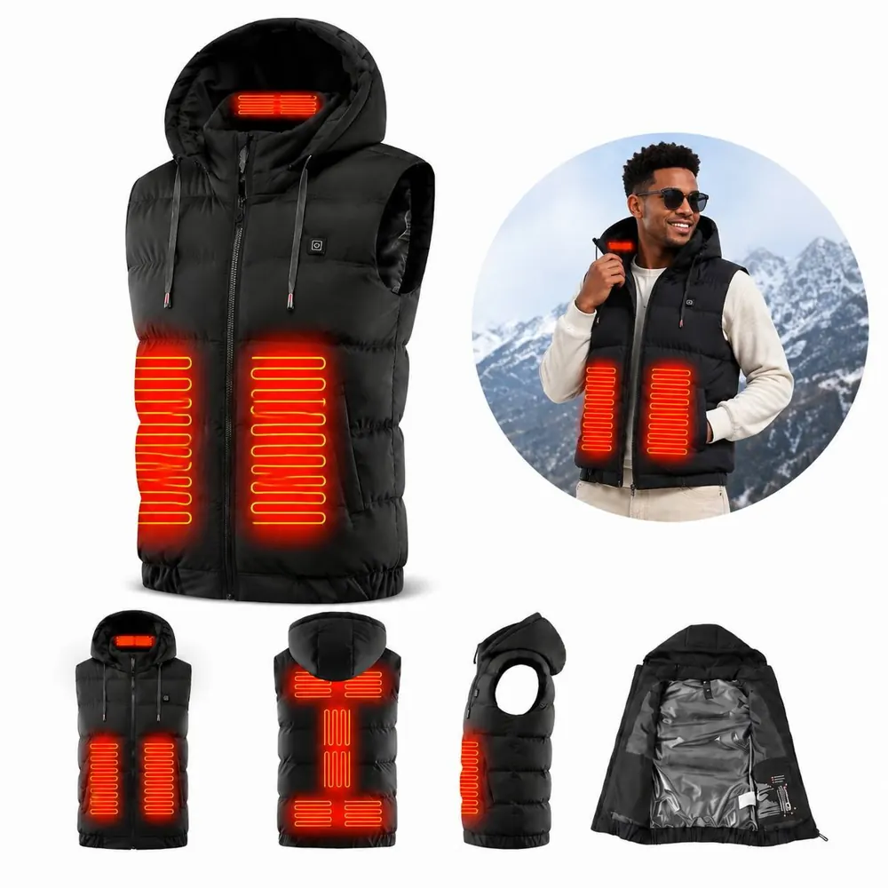USB Heated Vest 9 Heating Zones for Outdoor Warmth 2