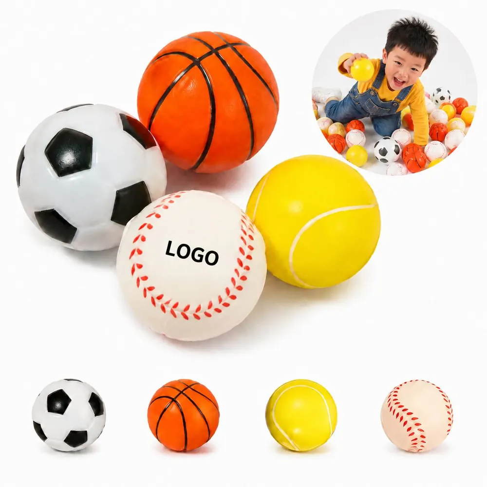 Custom Logo PU Foam Stress Ball for Squeeze Relief