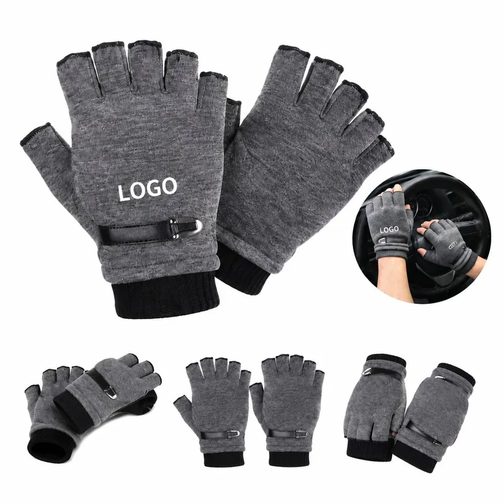Touchscreen Half Finger Sport Gloves with Padded Palms