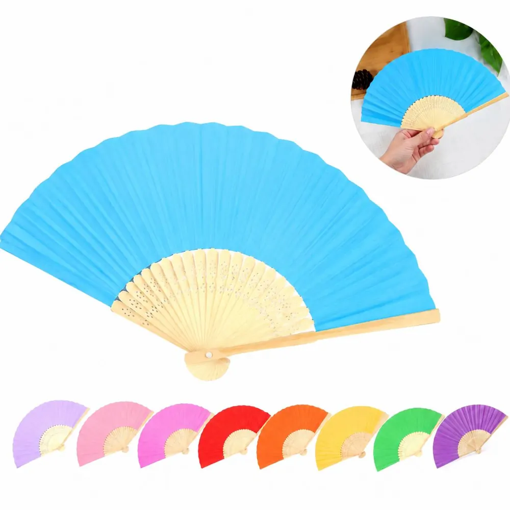 Folding Paper Fans for Cooling, Portable Handheld 2