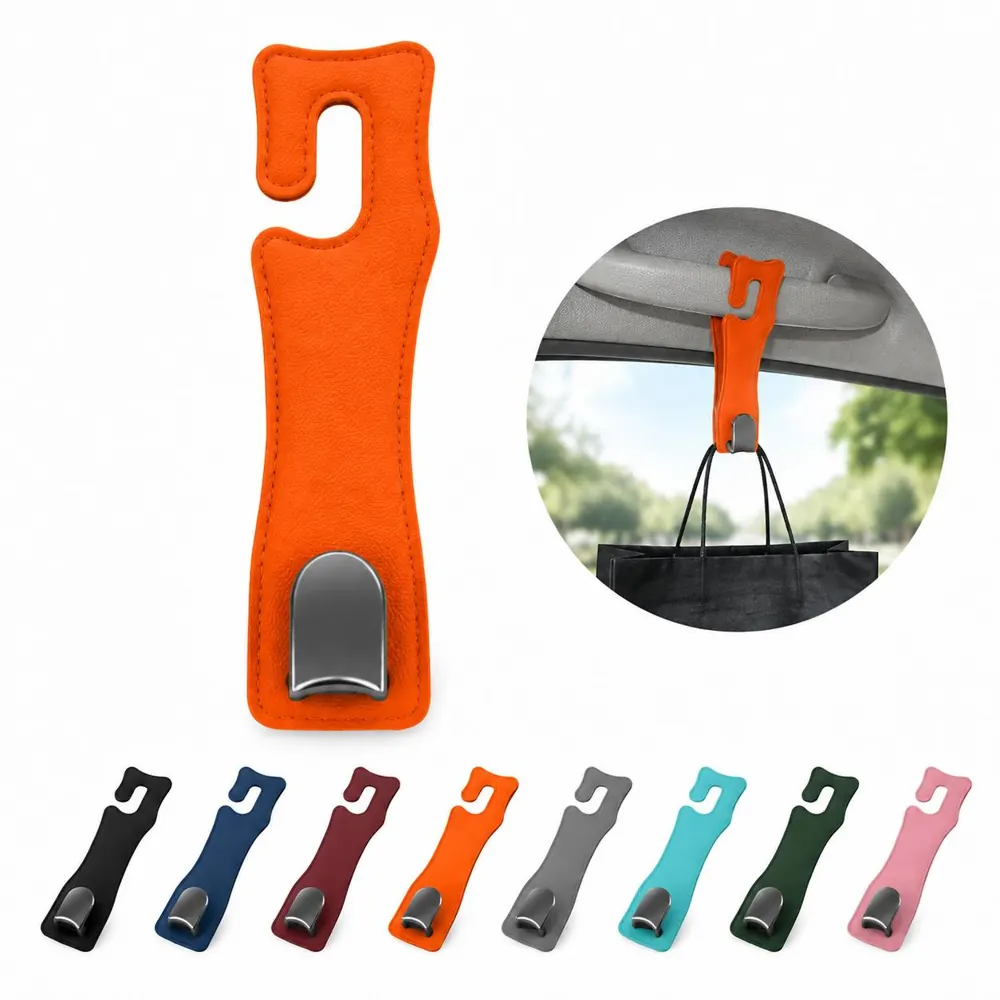 Leather Car Seat Hook with Storage Hanger for Bags 2