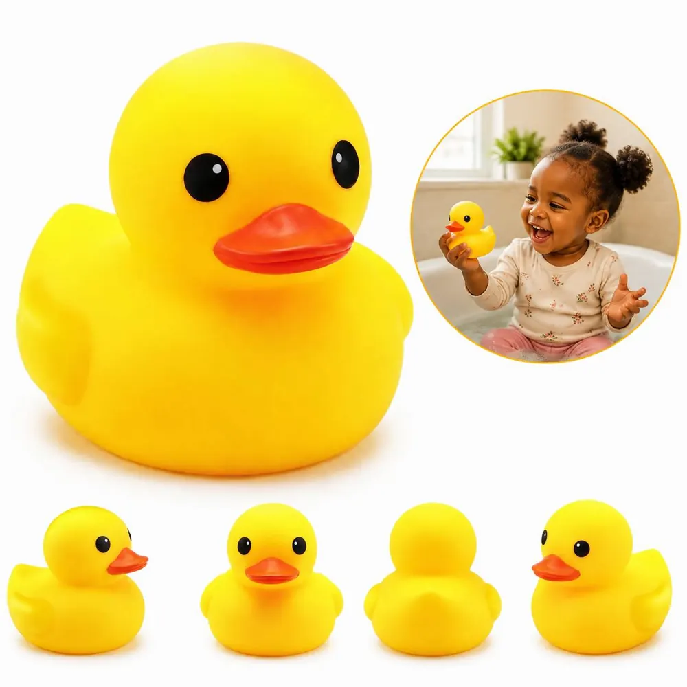 Floating Duck Bath Toys for Kids, Soft Non-Toxic Water Play 2
