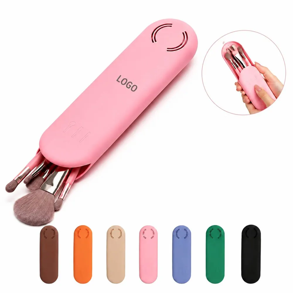 Magnetic Silicone Makeup Brush Holder Travel Organizer Case