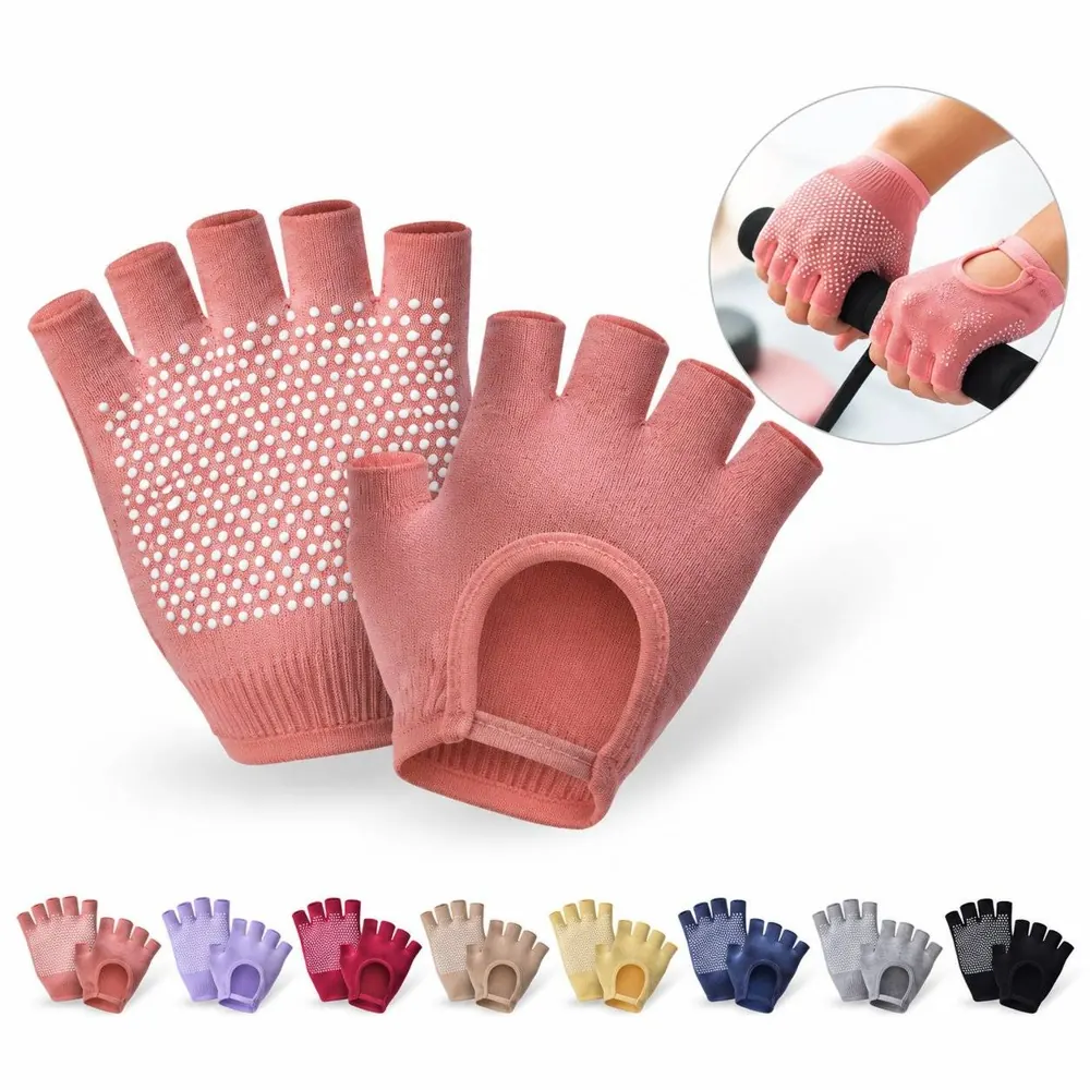 Breathable Fingerless Sports Gloves with Adjustable Wrist 2