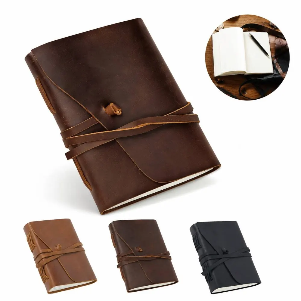 Vintage Leather Journal Handmade Cowhide Notebook 2
