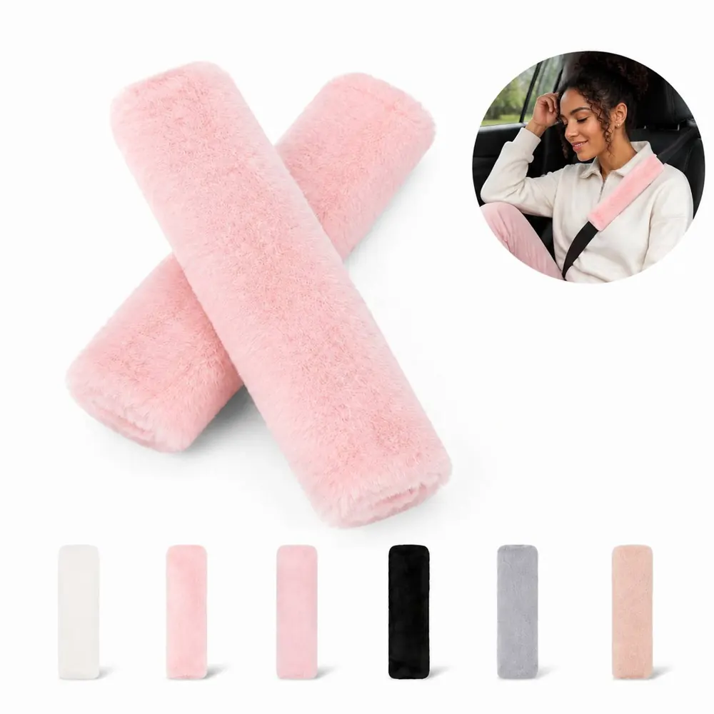 Soft Plush Seat Belt Pad for Car Shoulder Comfort 2