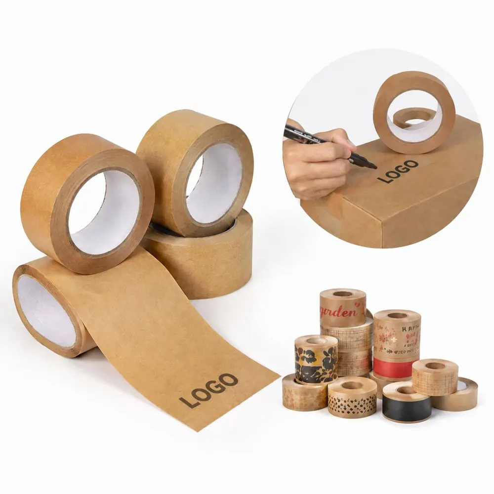 Eco Kraft Paper Tape, Writable Biodegradable Adhesive