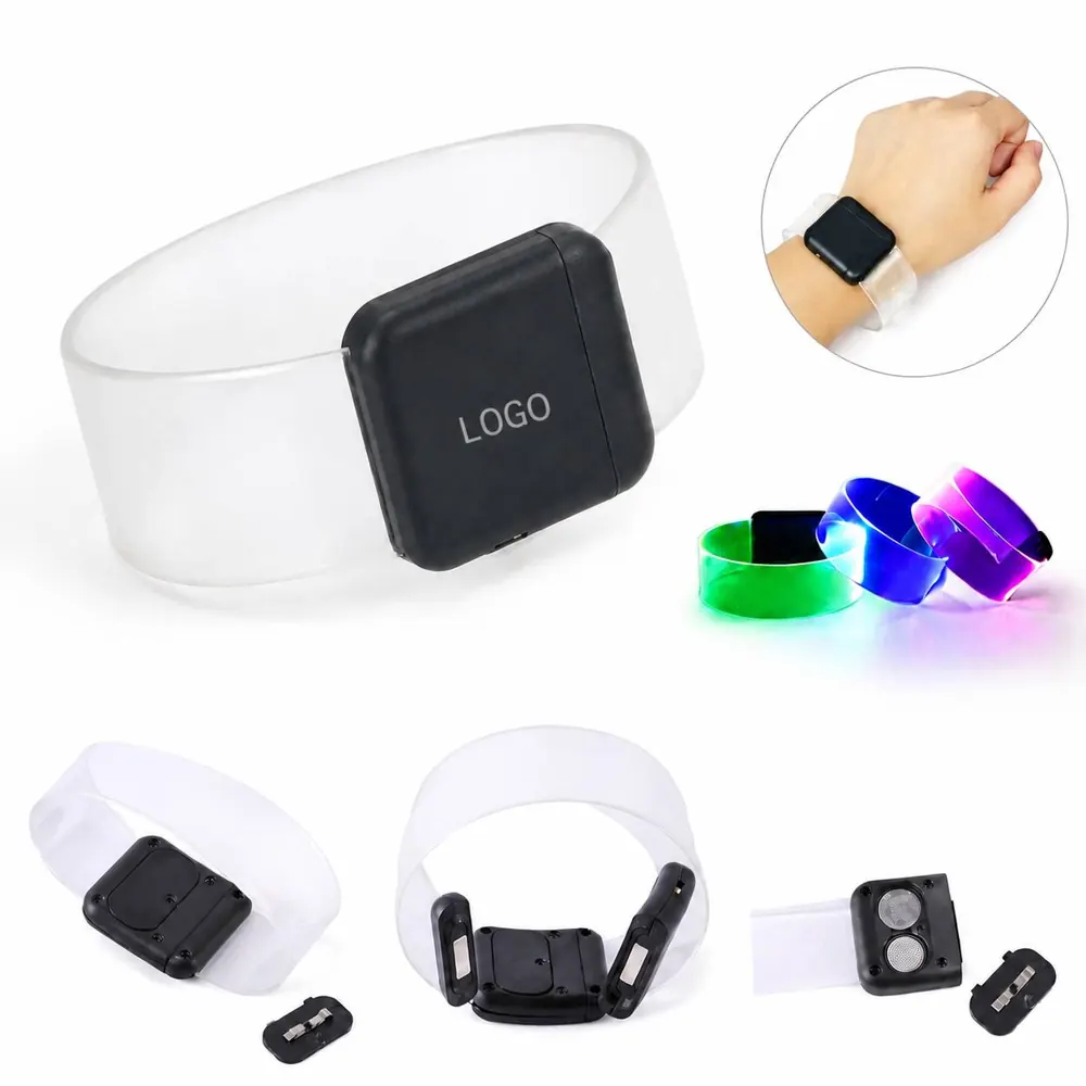 LED Wristband, Single Color Glow, Adjustable & Reusable