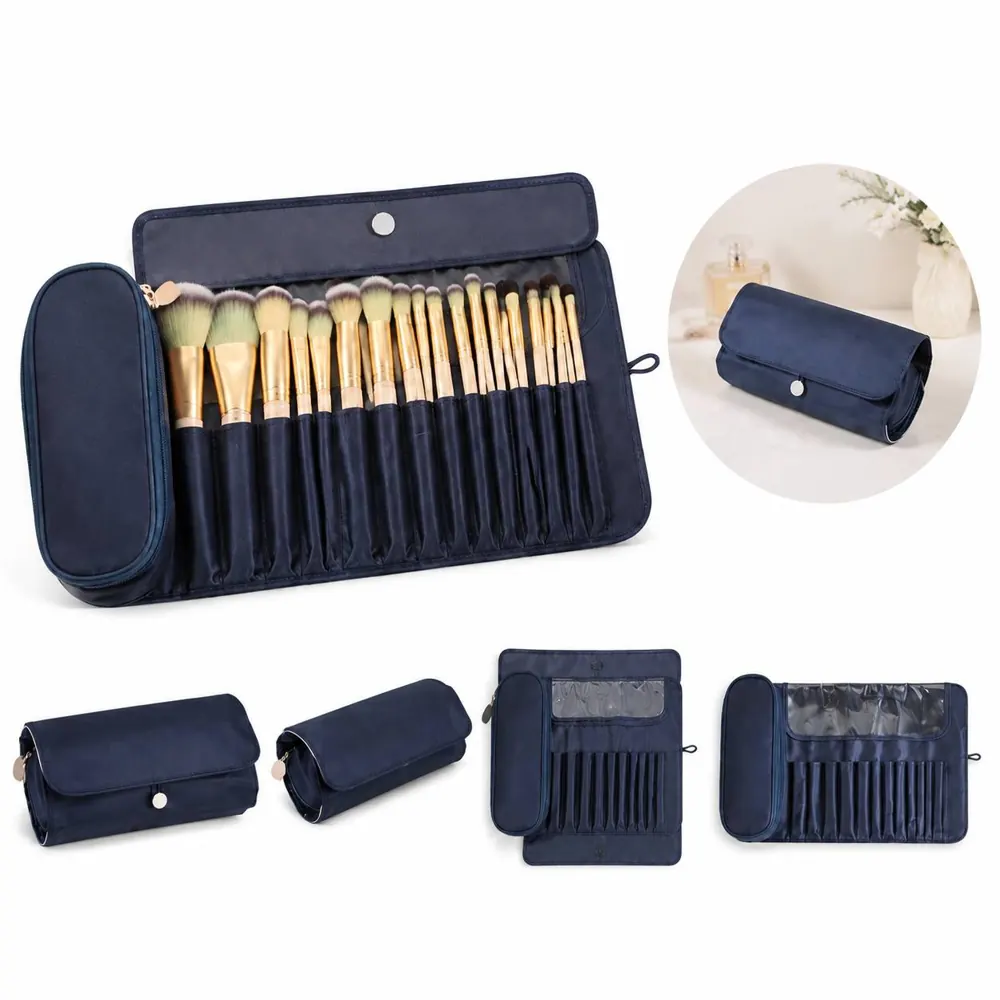 Roll-Up Toiletry Organizer Bag with Multiple Compartments 2