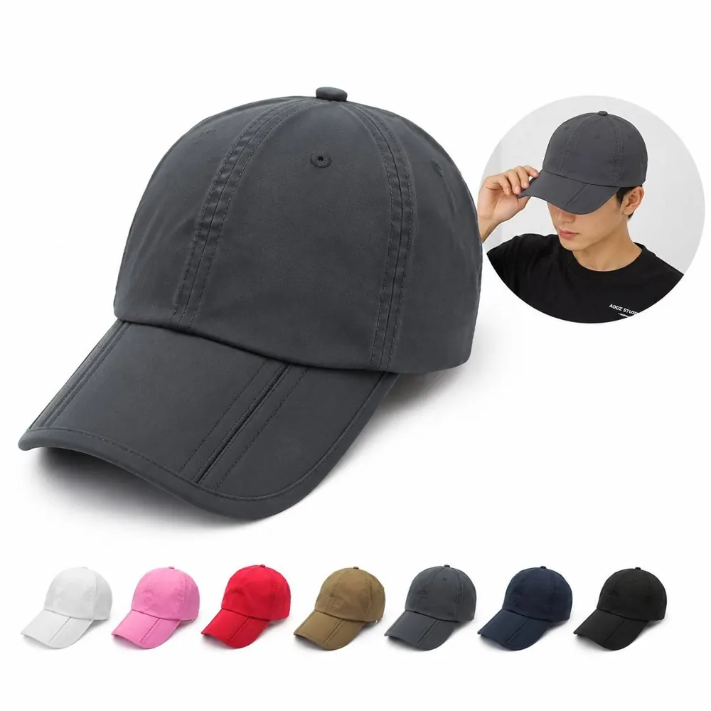 Foldable Breathable Baseball Cap with Adjustable Strap 2