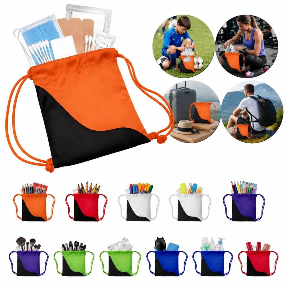 2-Tone Drawstring First Aid Kit for Travel & Outdoor 2