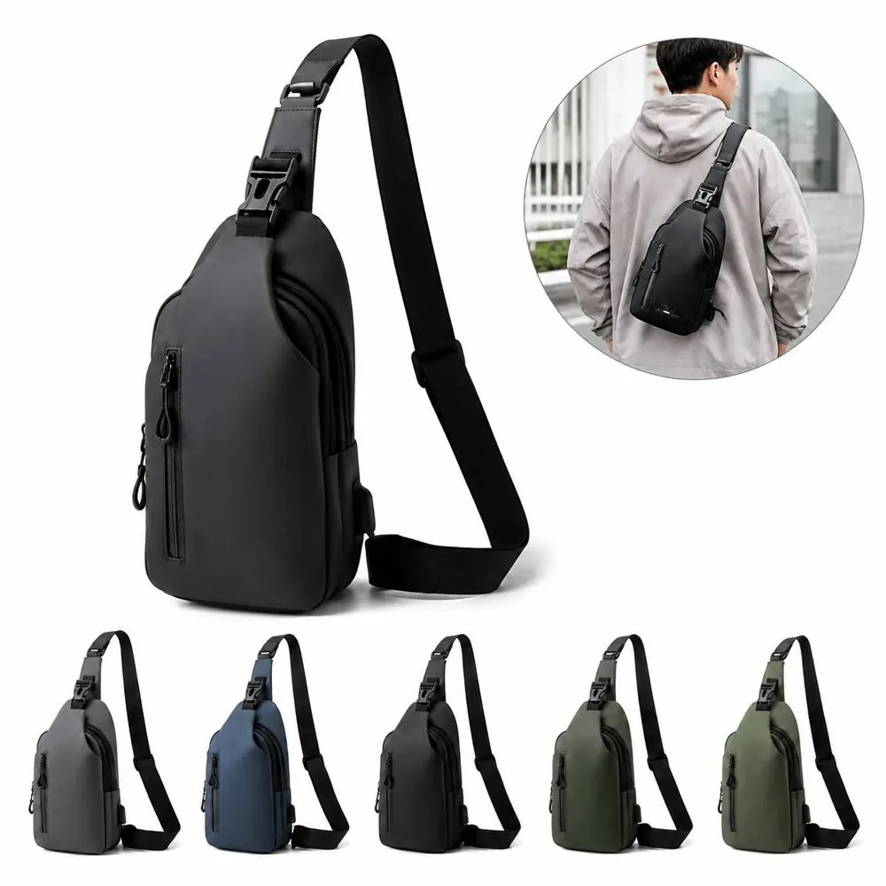USB Charging Crossbody Sling Bag with Travel Backpack Design 2
