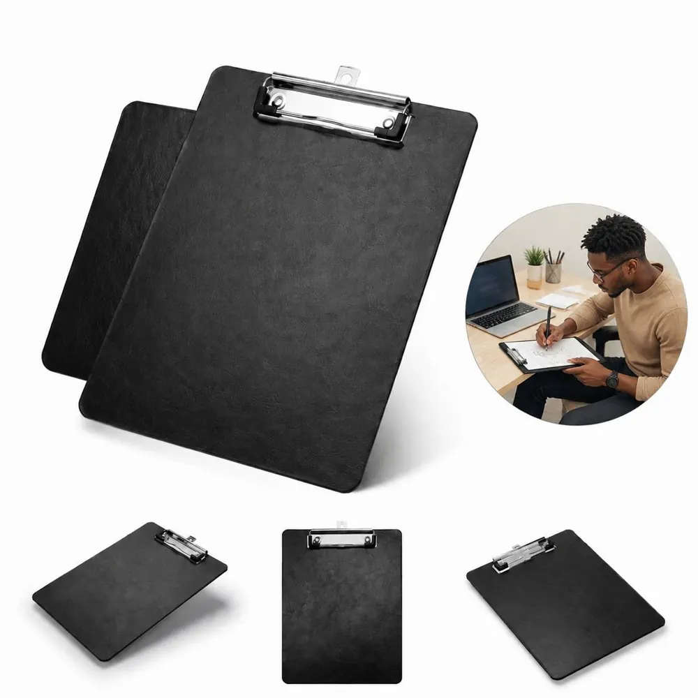 A5 Leather Clipboard with Sturdy Metal Clip for Writing 2