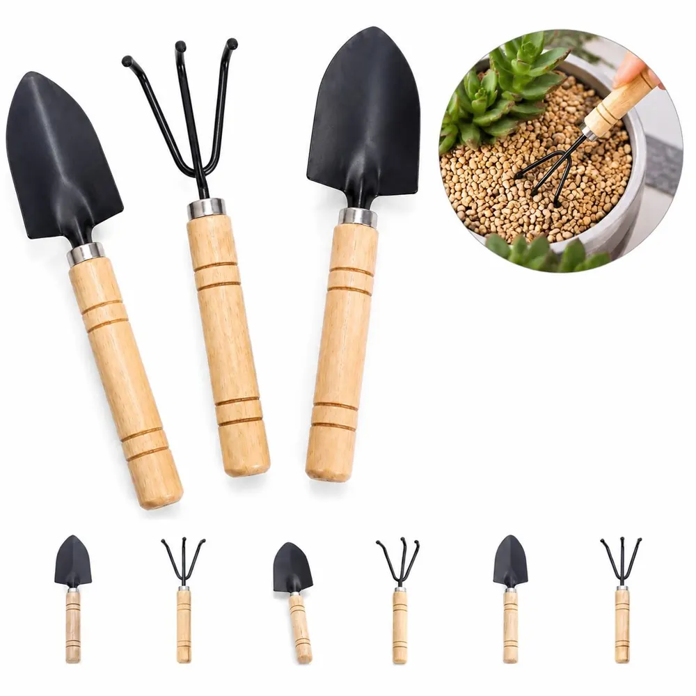 Ergonomic 3-Piece Garden Tool Set for Planting, Weeding 2