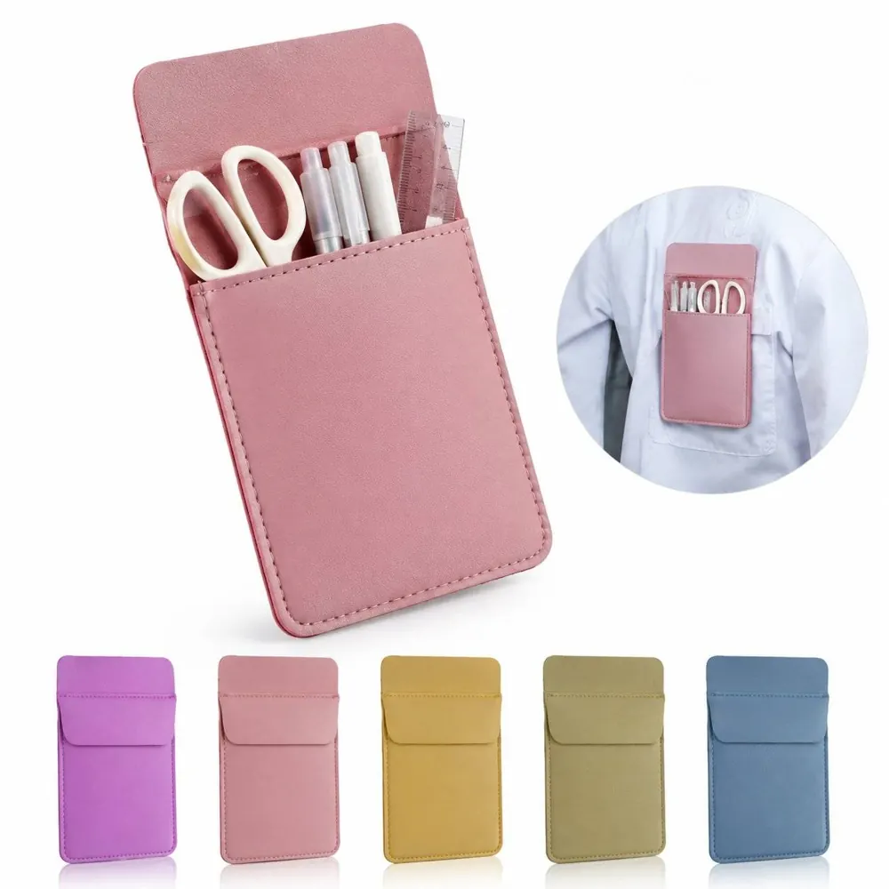 NURSE Portable PU Leather Pen Pouch with Elastic Loops 2