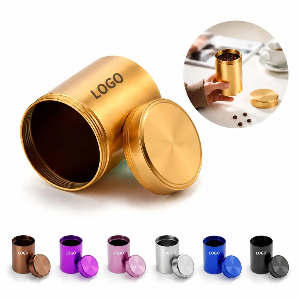 Airtight Alloy Tea Canister with Smell-Proof Lid for Storage